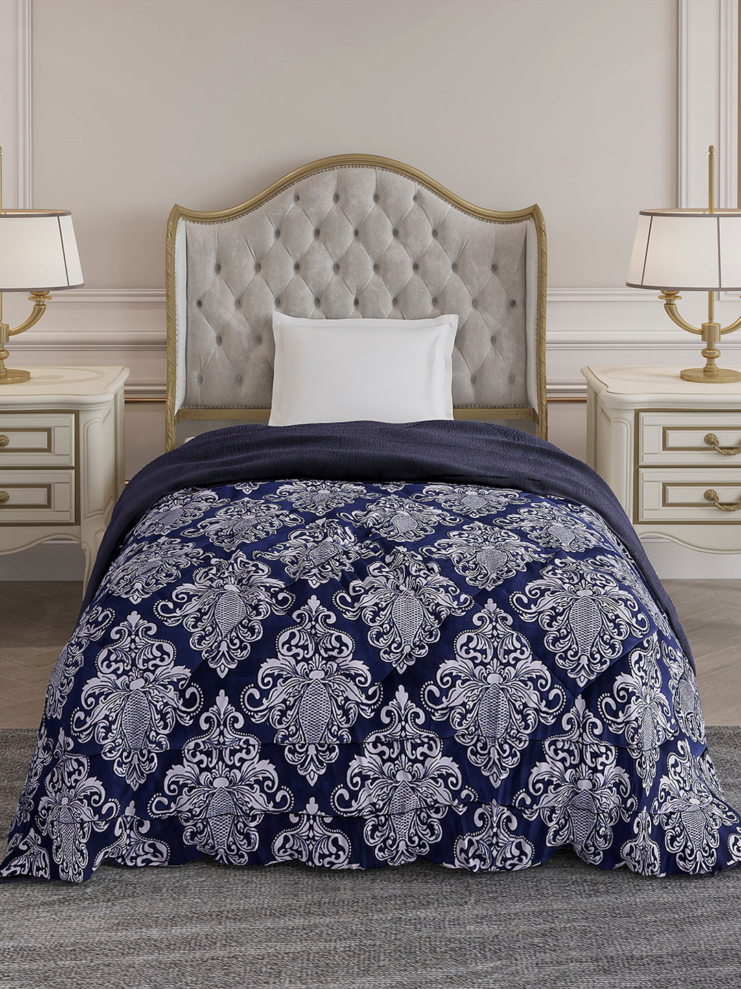 Printed Single Bed 210 GSM Comforter for Mild Winter (Nixie), Weight 660 gm