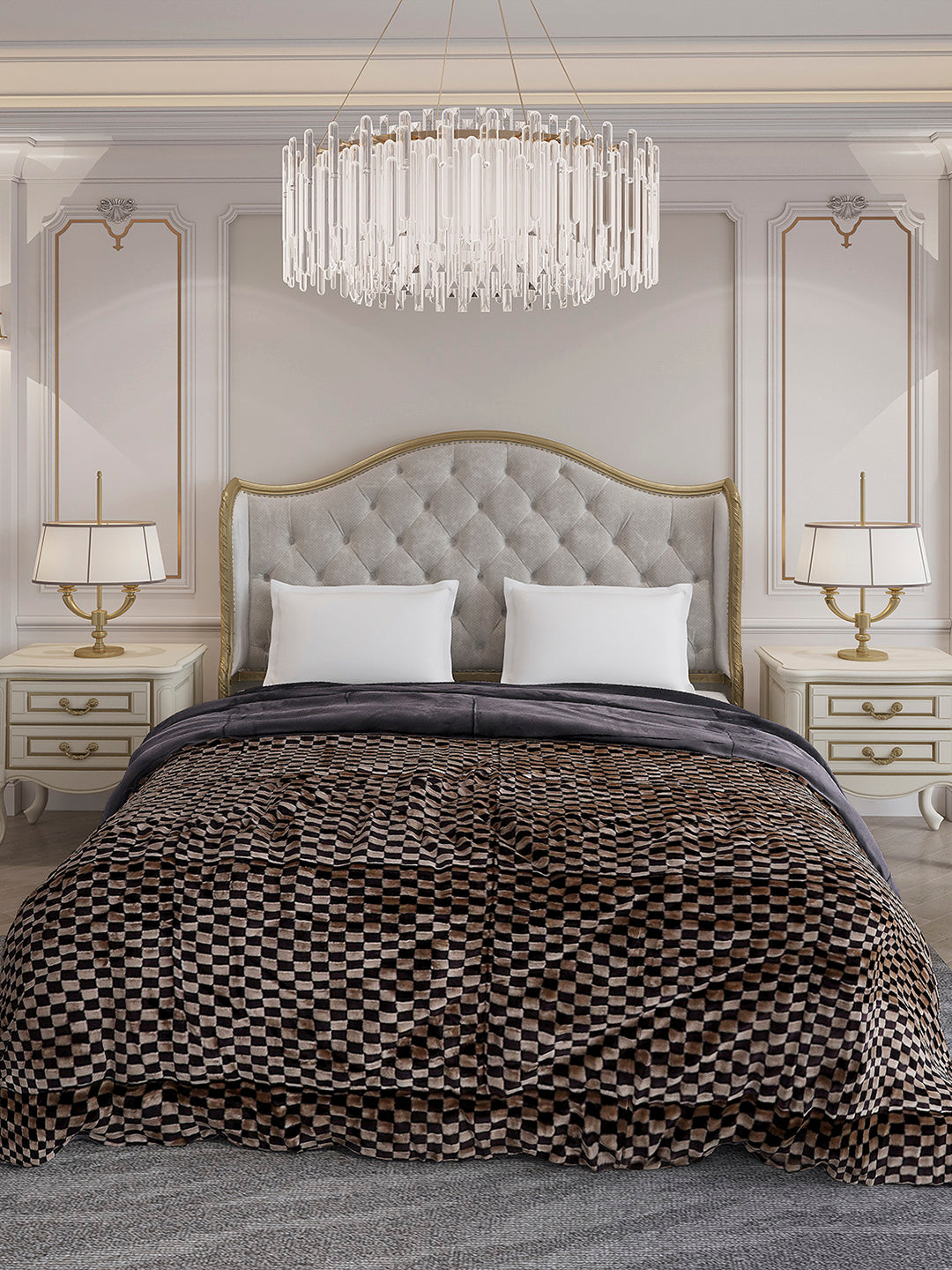 Printed Double Bed 1061 GSM Comforter for Winter - (Peterburg)