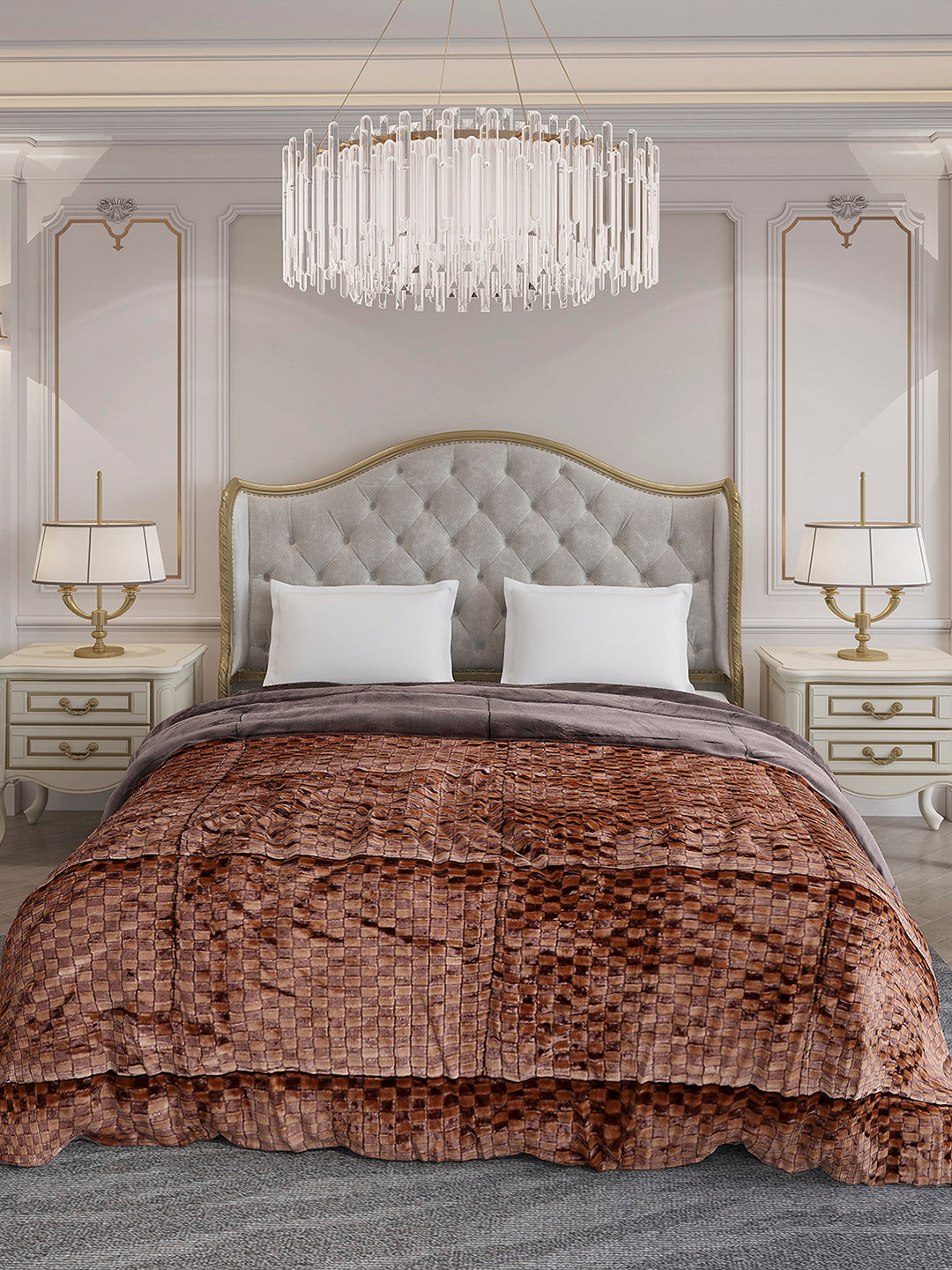 Printed Double Bed 1061 GSM Comforter for Winter - (Peterburg)