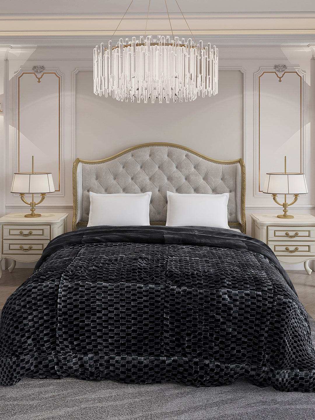 Printed Double Bed 1061 GSM Comforter for Winter - (Peterburg)