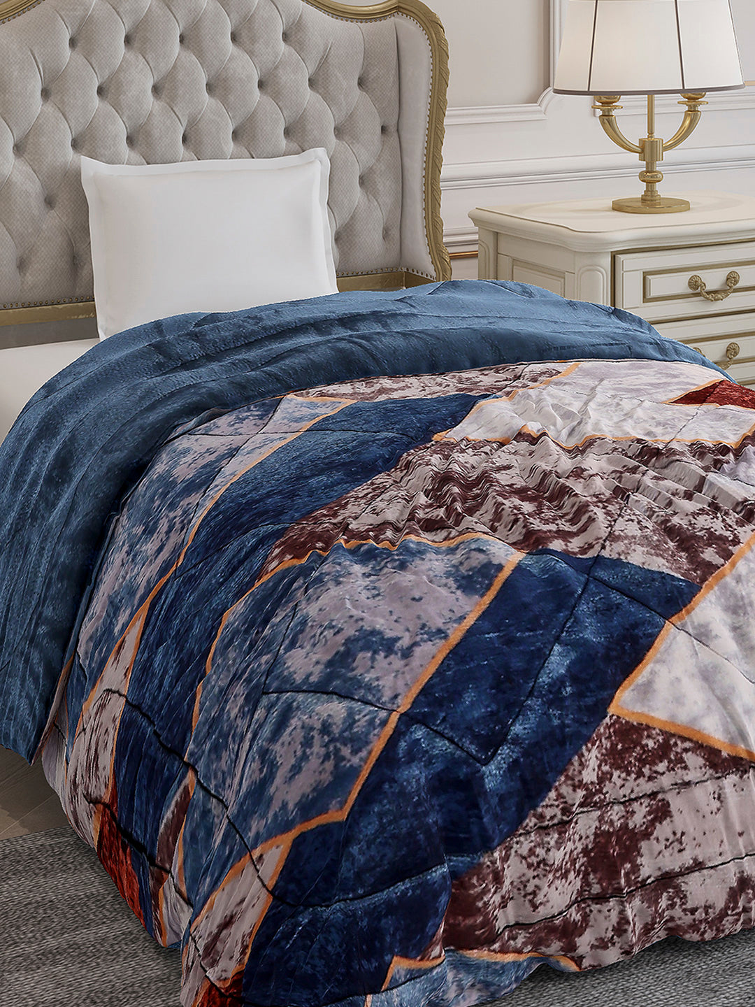 Printed Single Bed 966 GSM Comforter for Winter - (Teresa)