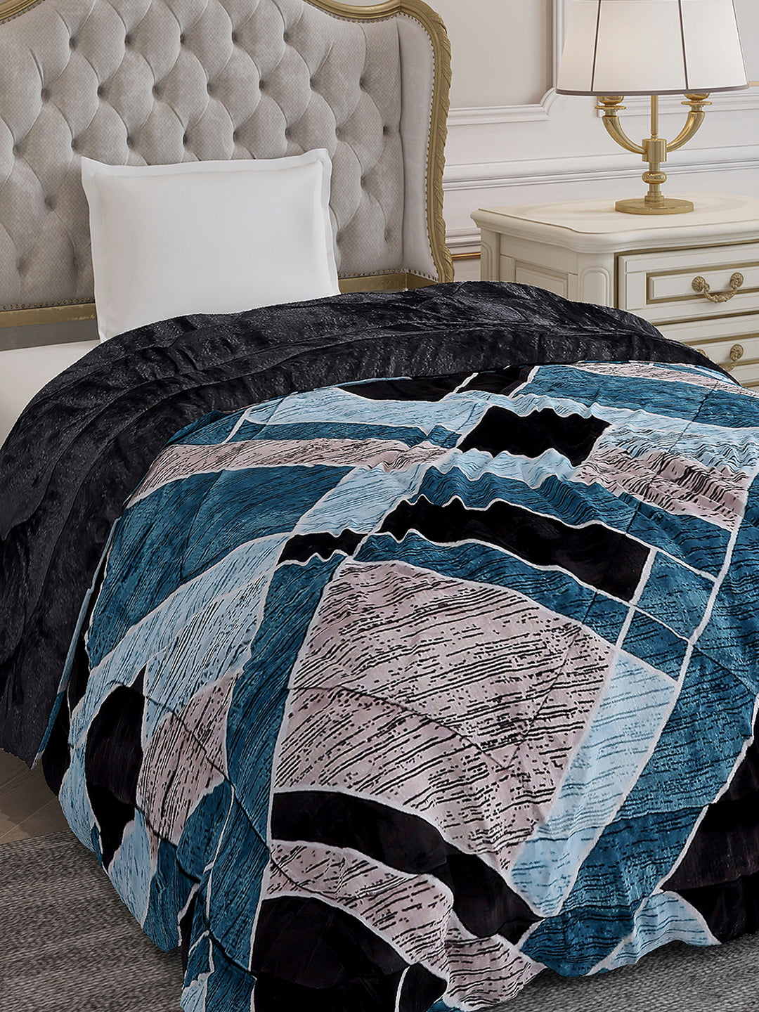 Printed Single Bed 966 GSM Comforter for Winter - (Teresa)