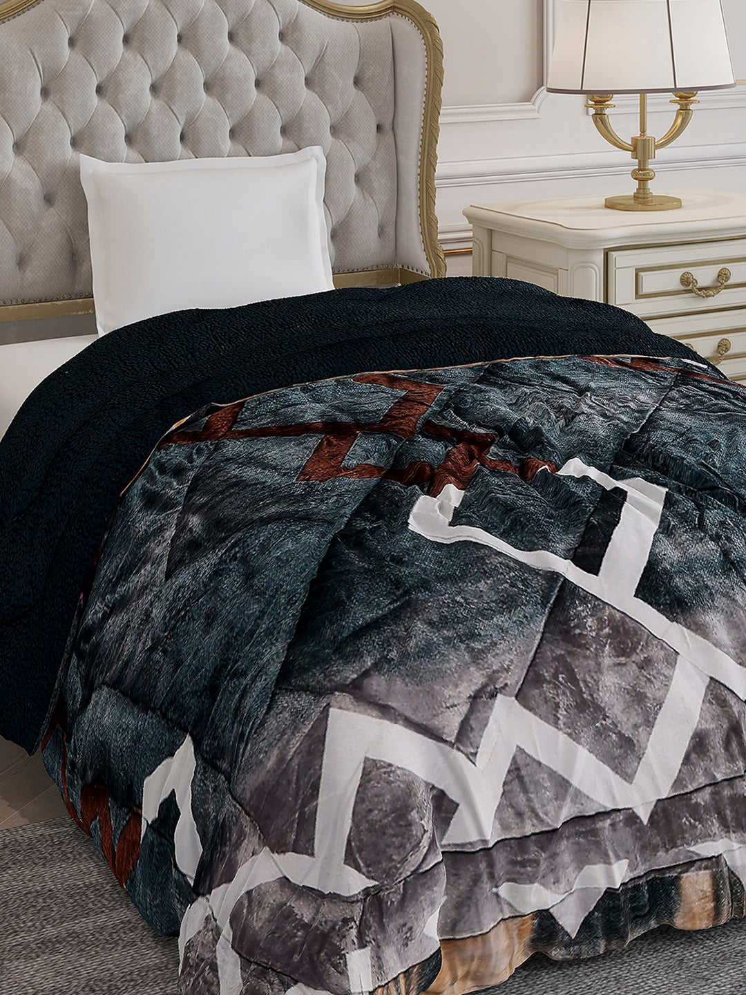 Printed Single Bed 1023 GSM Comforter for Winter - (Ultra)