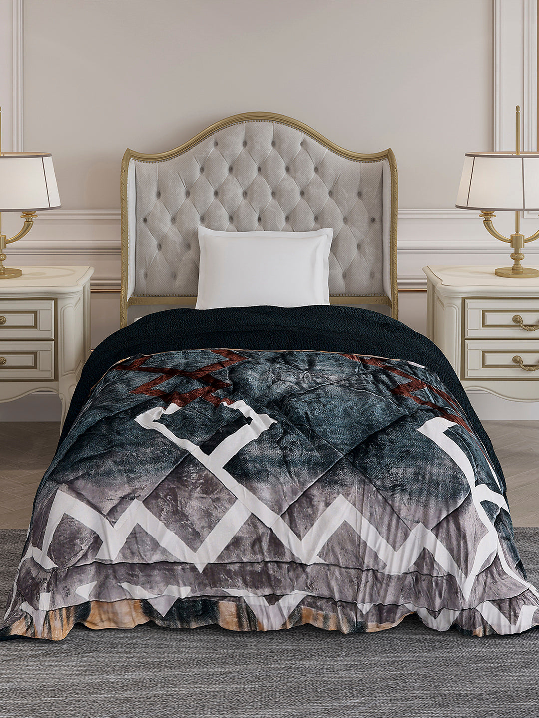 Printed Single Bed 1023 GSM Comforter for Winter - (Ultra)
