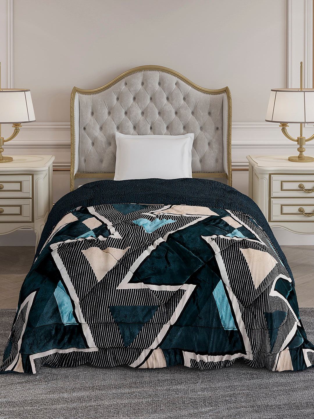 Printed Single Bed 1023 GSM Comforter for Winter - (Ultra)