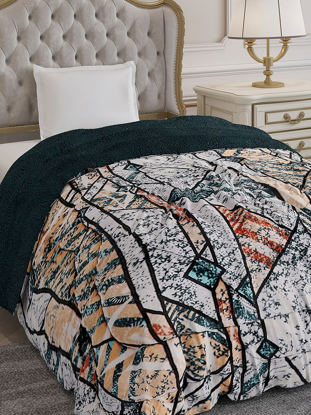 Printed Single Bed 1023 GSM Comforter for Winter - (Ultra)