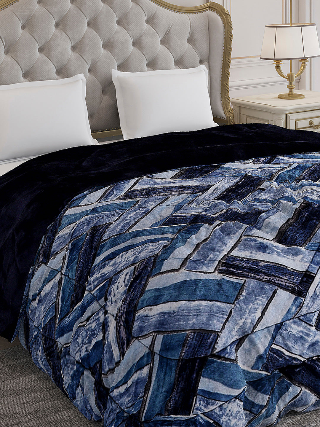 Printed Double Bed 233 GSM Comforter for Mild Winter (Beauty), Weight 855 gm