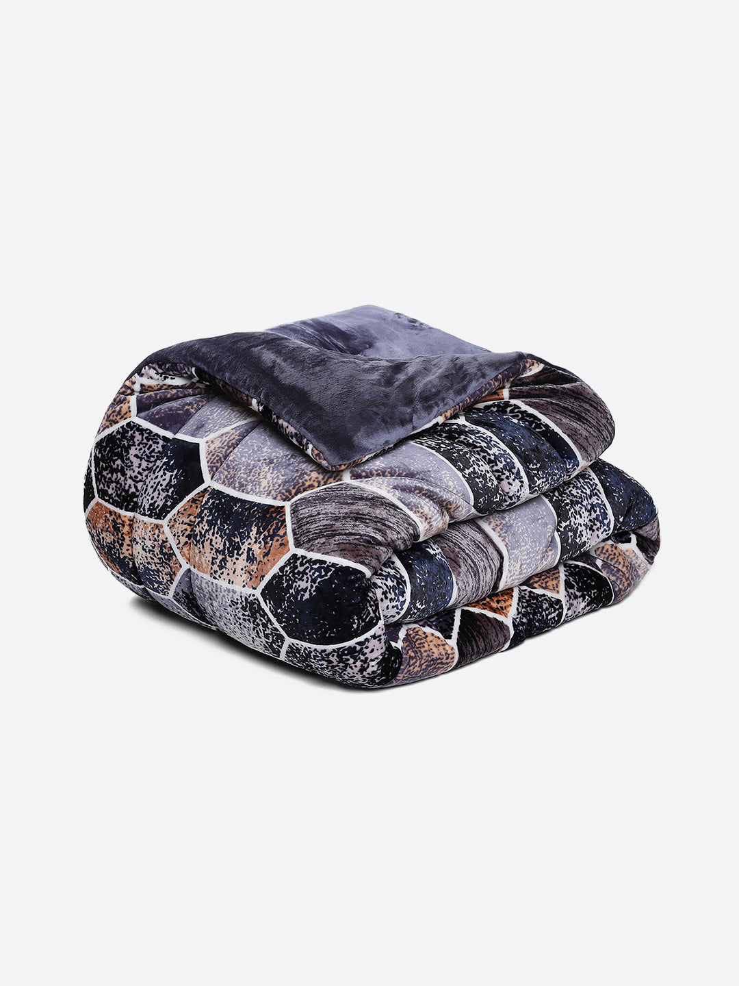 Printed Double Bed 300 GSM Comforter for Mild Winter (Wisdom Gold), Weight 900 gm