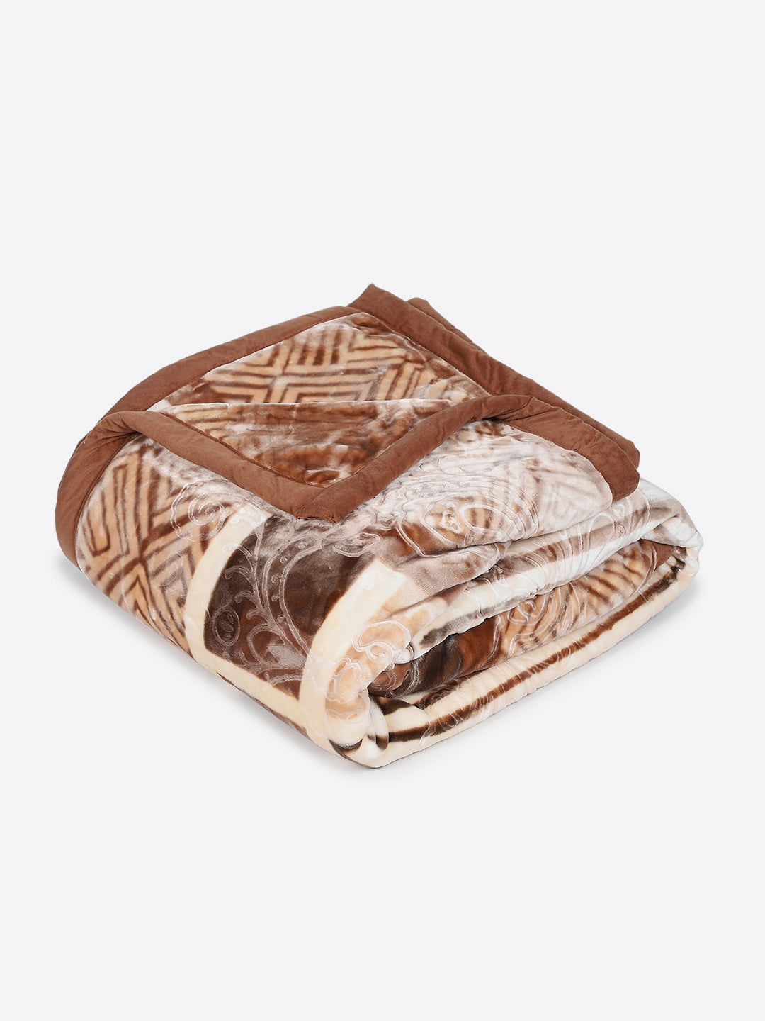 Printed Double Bed 2 Ply, 1136 GSM Embossed Blanket for Heavy Winter - (Commander)