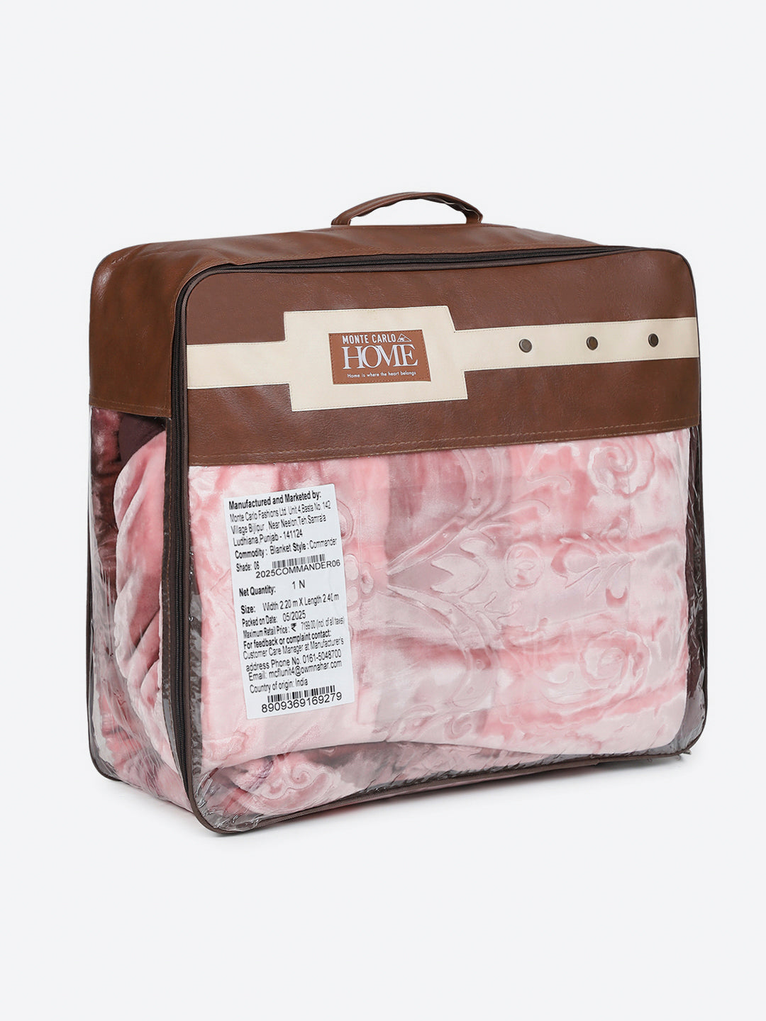 Printed Double Bed 2 Ply, 1136 GSM Embossed Blanket for Heavy Winter - (Commander)