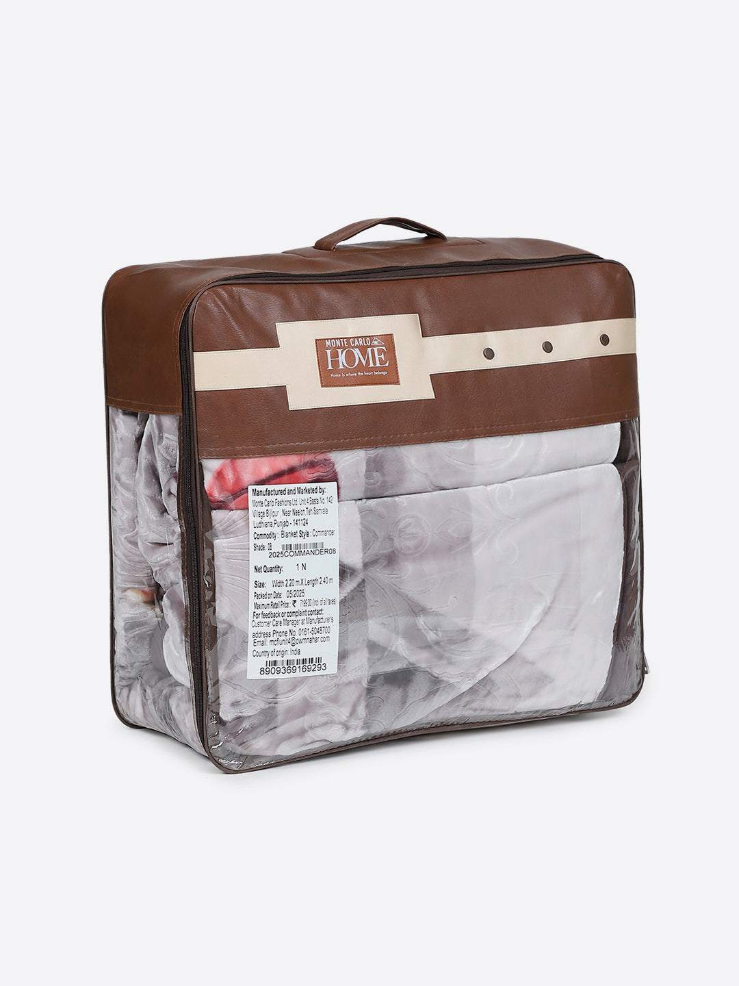 Printed Double Bed 2 Ply, 1136 GSM Embossed Blanket for Heavy Winter - (Commander)