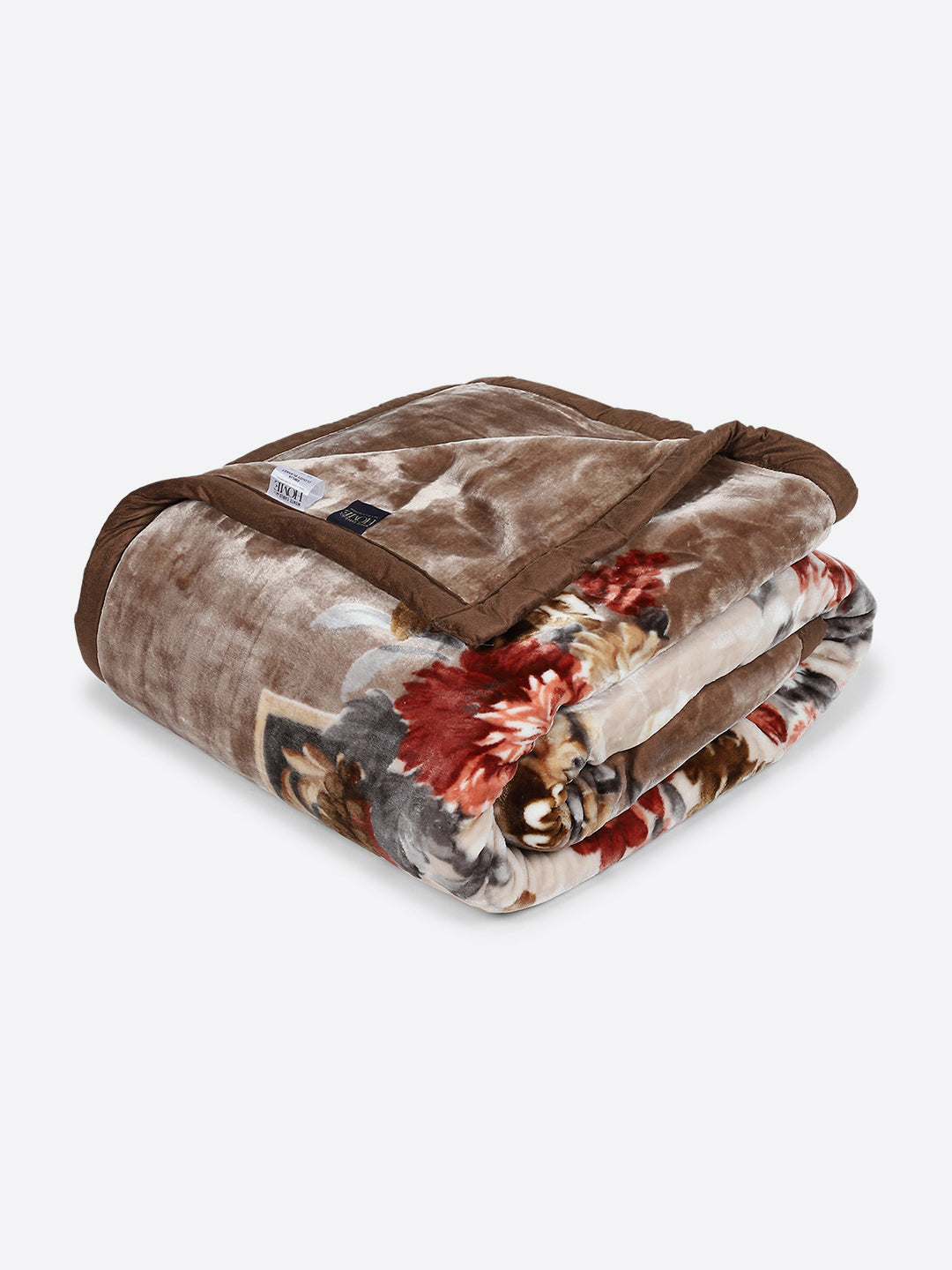 Printed Double Bed 2 Ply, 1042 GSM Cloudy Blanket for Heavy Winter - (Emilia)