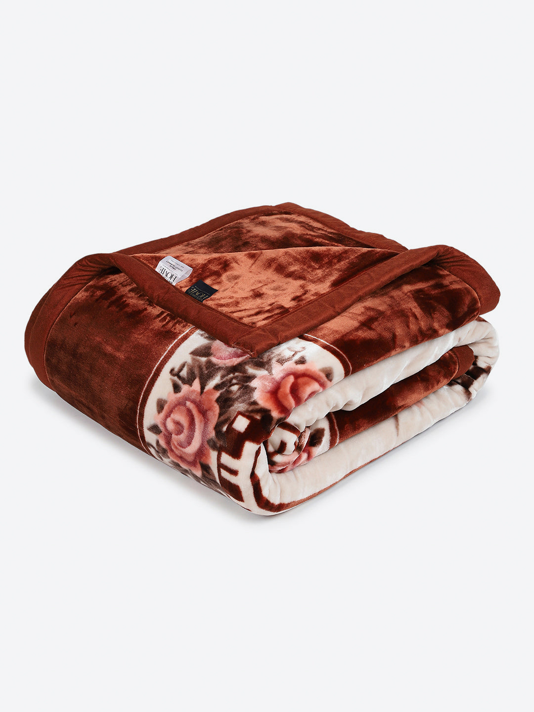 Printed Double Bed 2 Ply, 1042 GSM Cloudy Blanket for Heavy Winter - (Emilia)