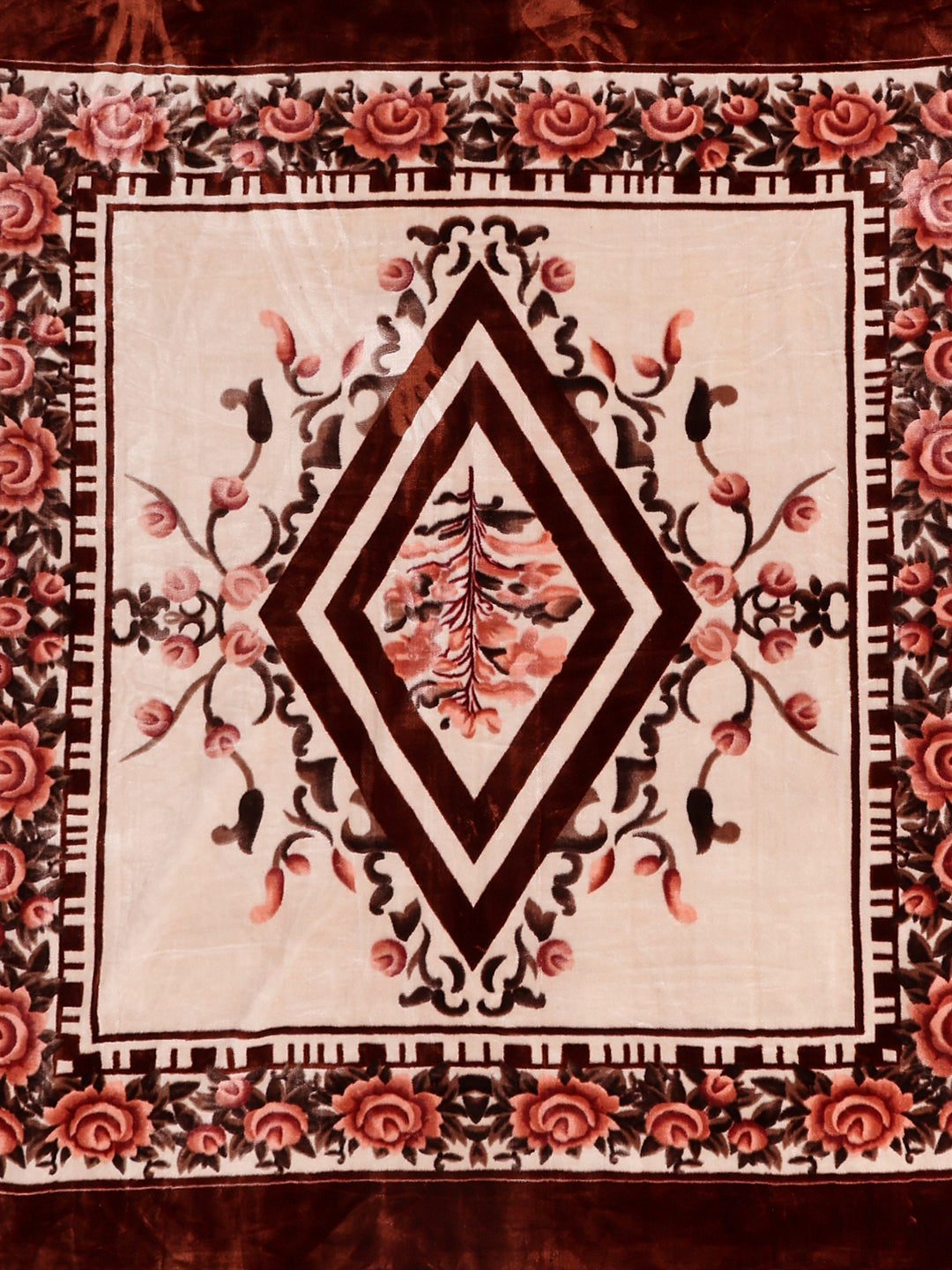 Printed Double Bed 2 Ply, 1042 GSM Cloudy Blanket for Heavy Winter - (Emilia)