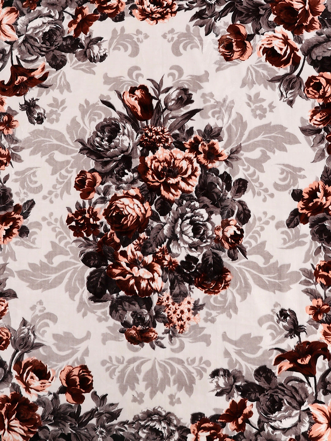 Printed Double Bed 2 Ply, 1042 GSM Cloudy Blanket for Heavy Winter - (Emilia)