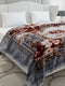 Printed Double Bed 2 Ply, 1042 GSM Cloudy Blanket for Heavy Winter - (Emilia)