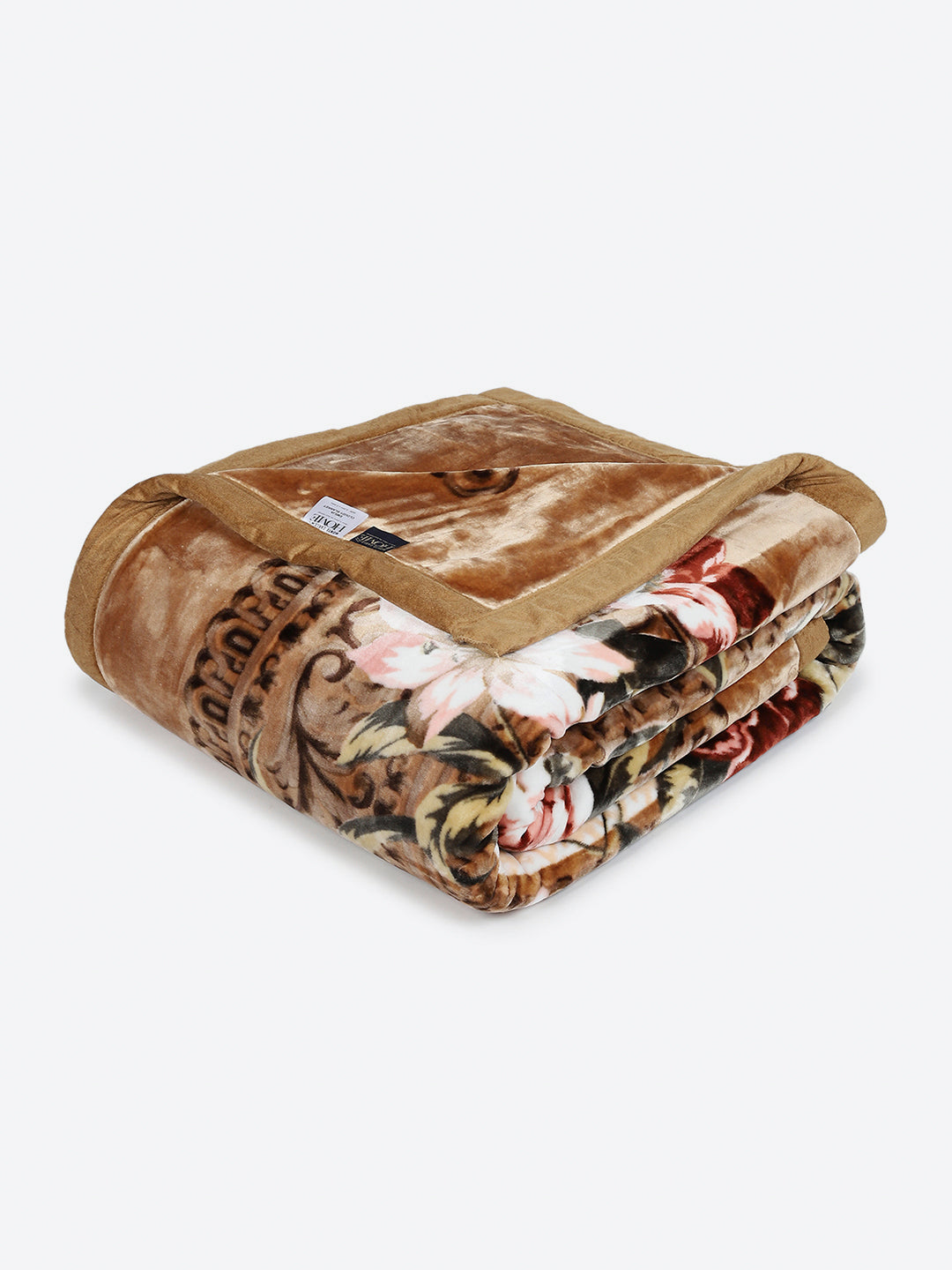 Printed Double Bed 2 Ply, 1042 GSM Cloudy Blanket for Heavy Winter - (Emilia)