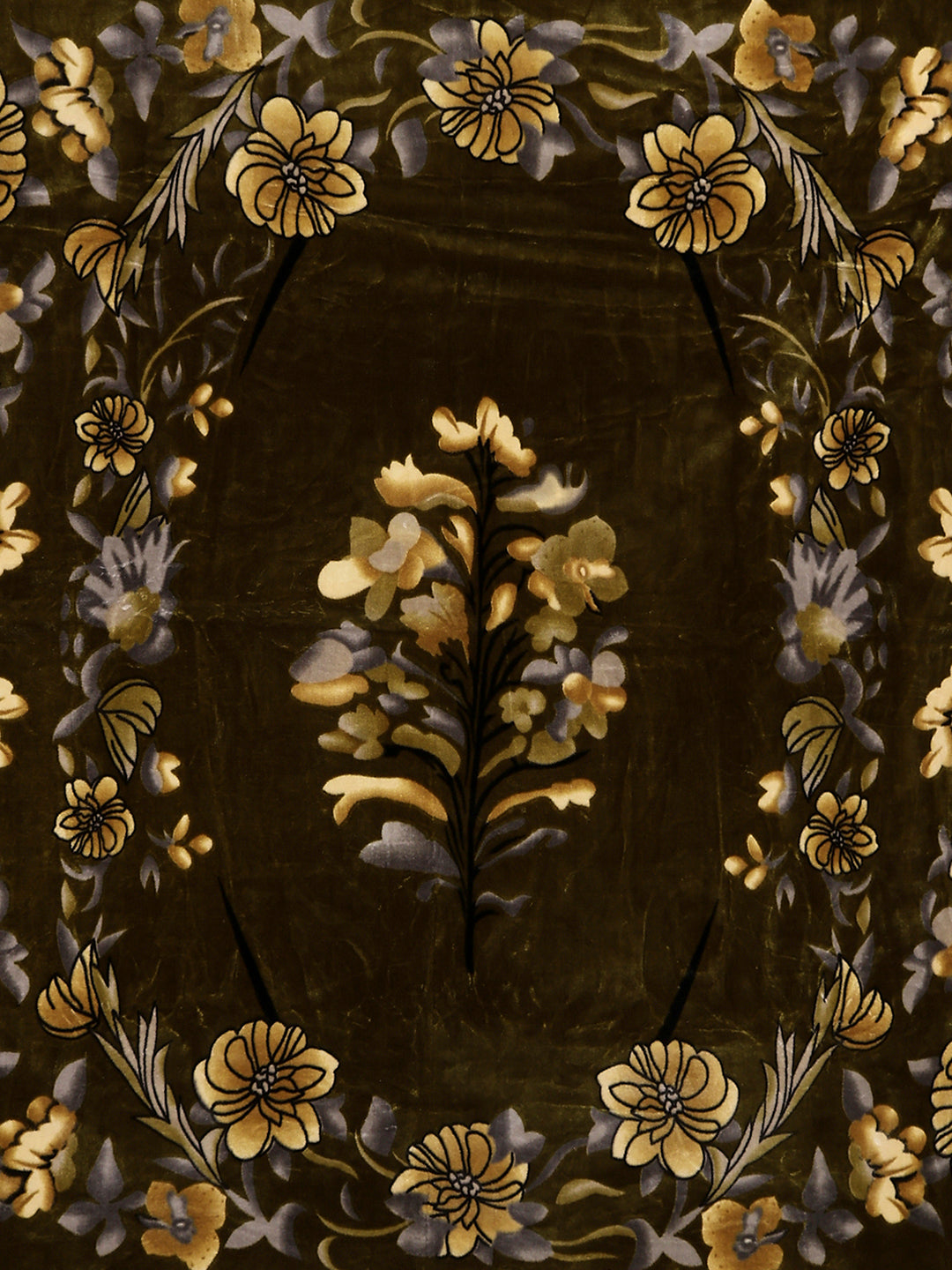 Printed Double Bed 2 Ply, 1042 GSM Blanket for Winter - (Emilia)