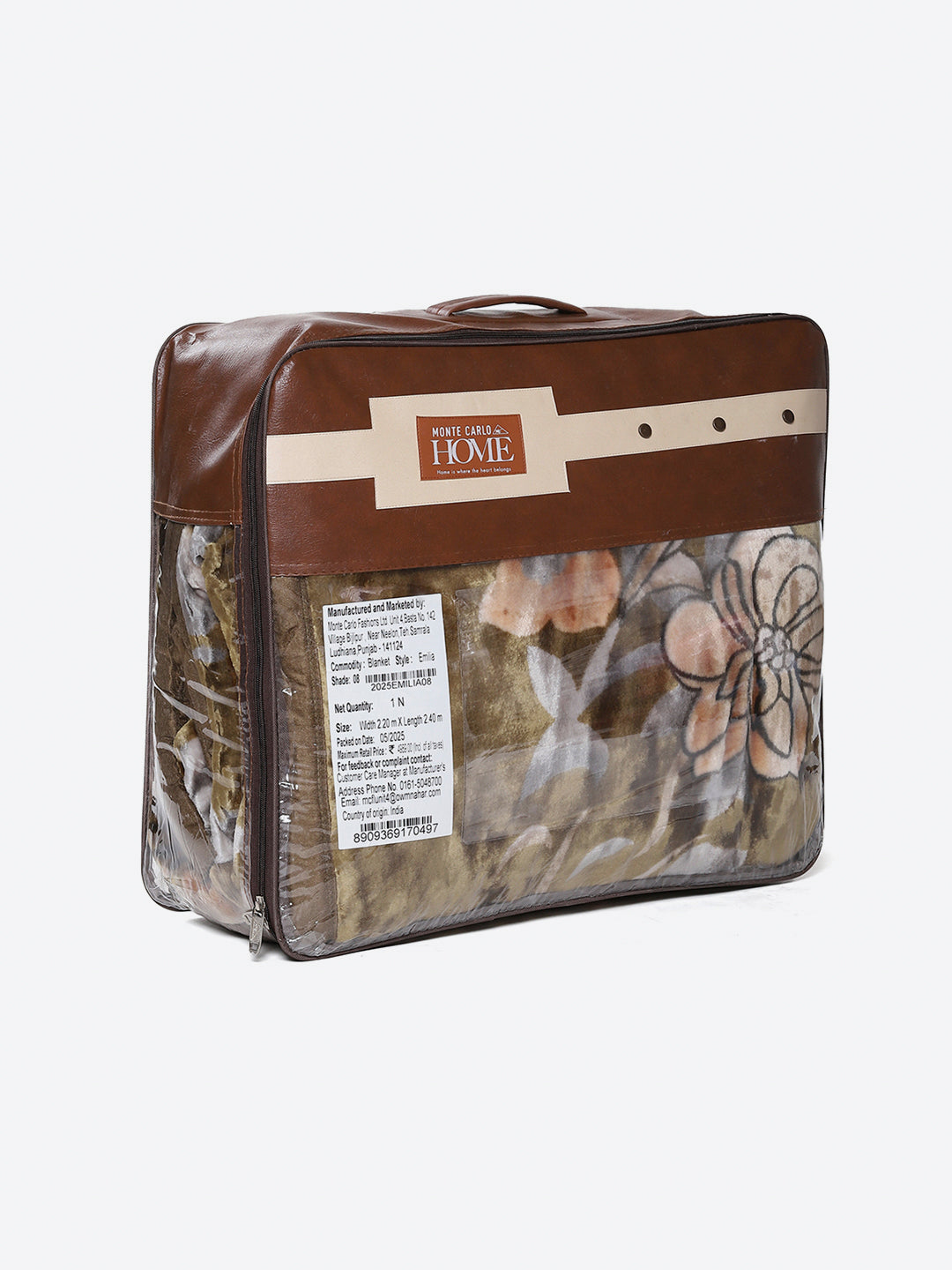 Printed Double Bed 2 Ply, 1042 GSM Blanket for Winter - (Emilia)