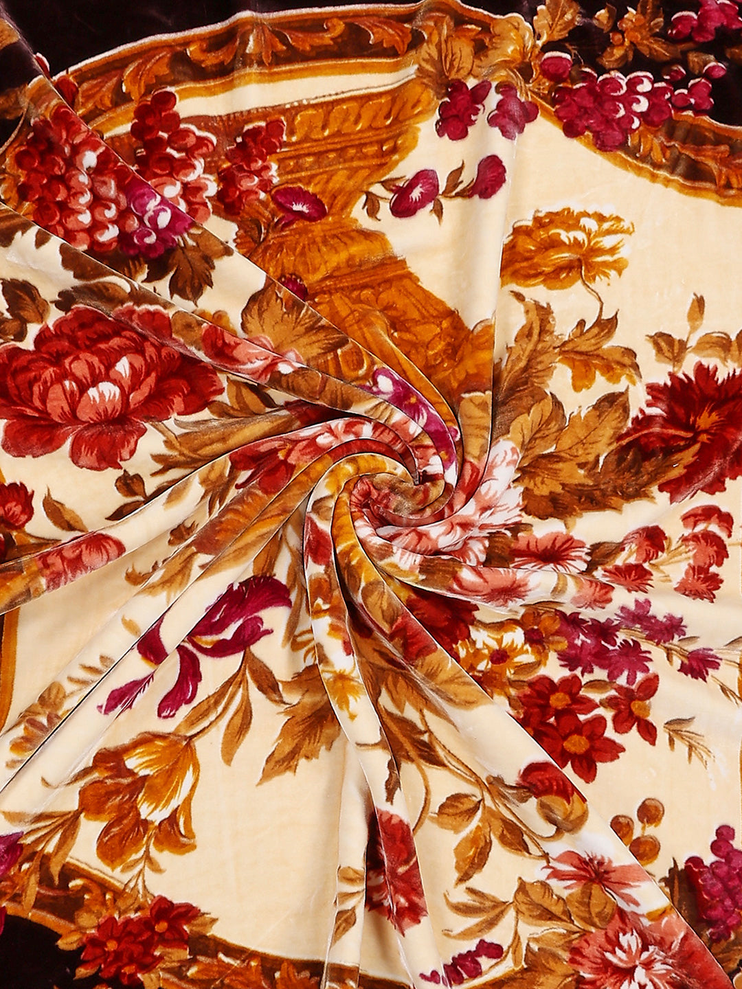 Printed Double Bed 2 Ply, 1042 GSM Blanket for Winter - (Emilia)
