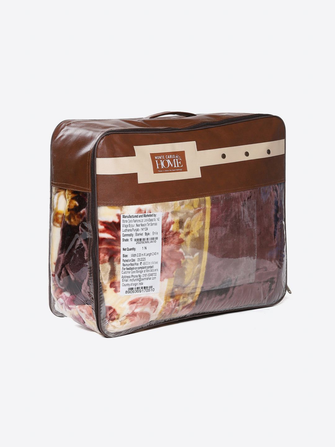 Printed Double Bed 2 Ply, 1042 GSM Blanket for Winter - (Emilia)