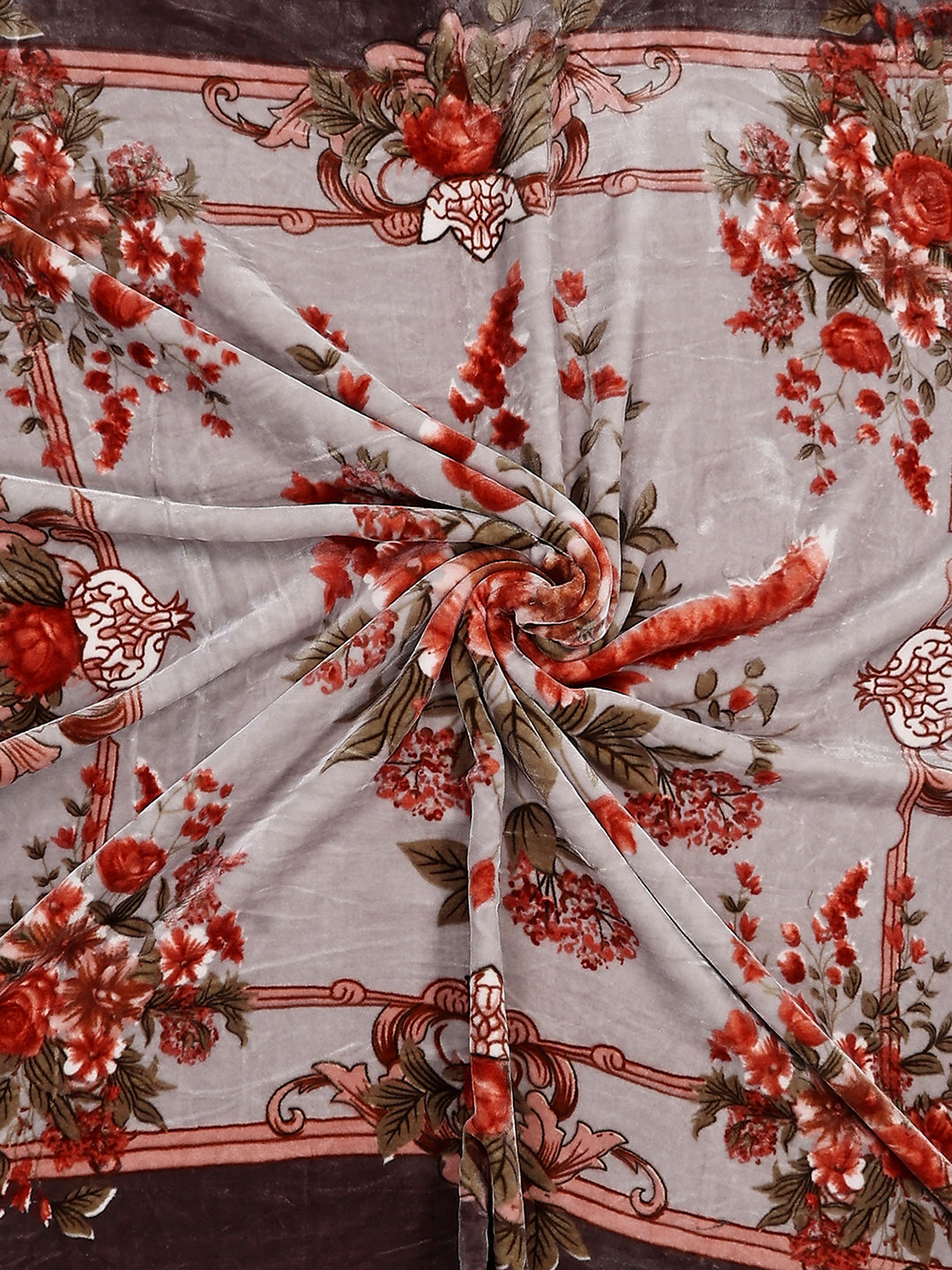 Printed Double Bed 2 Ply, 1042 GSM Blanket for Winter - (Emilia)