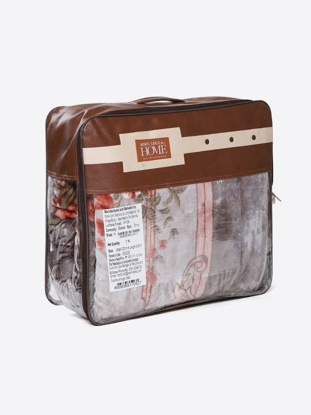 Printed Double Bed 2 Ply, 1042 GSM Blanket for Winter - (Emilia)