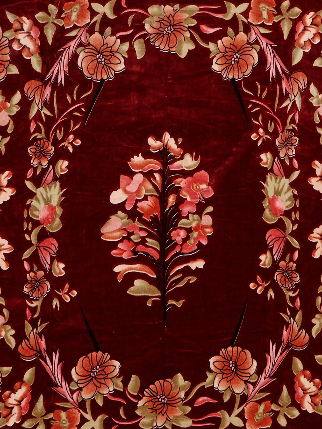 Printed Double Bed 2 Ply, 1042 GSM Blanket for Winter - (Emilia)