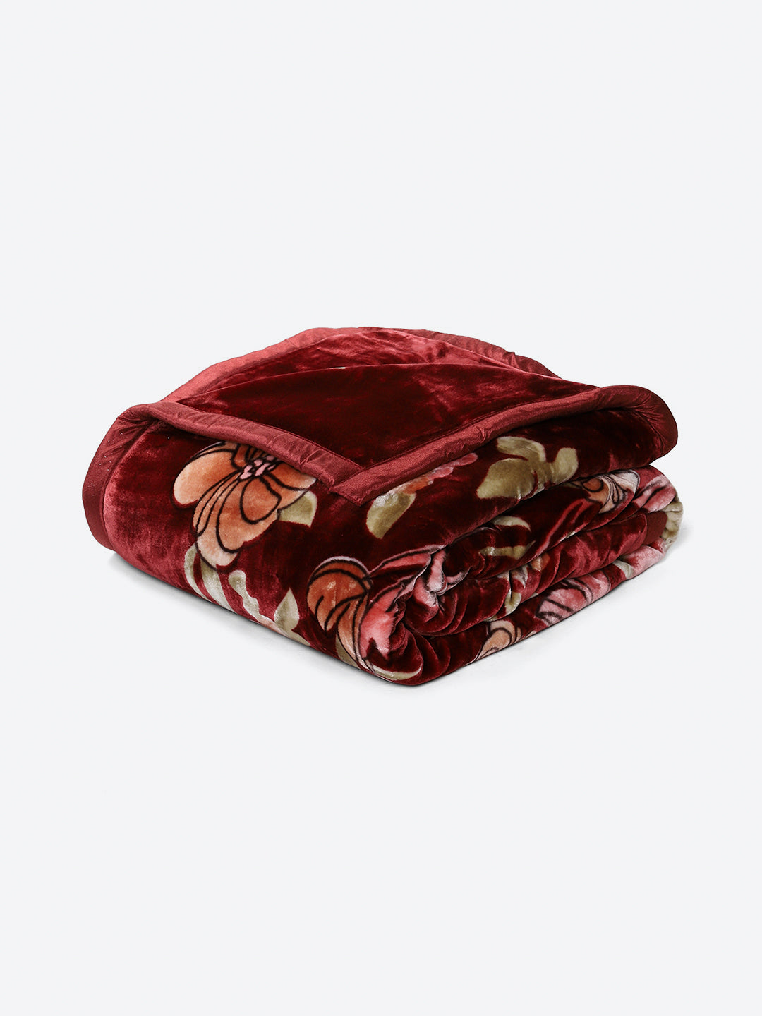 Printed Double Bed 2 Ply, 1042 GSM Blanket for Winter - (Emilia)