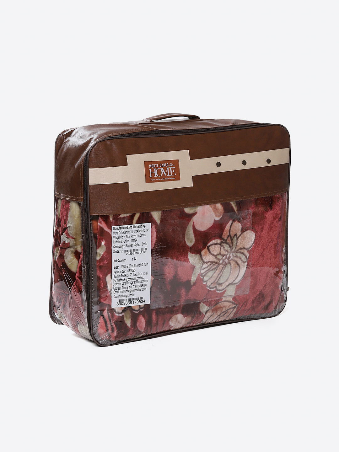 Printed Double Bed 2 Ply, 1042 GSM Blanket for Winter - (Emilia)