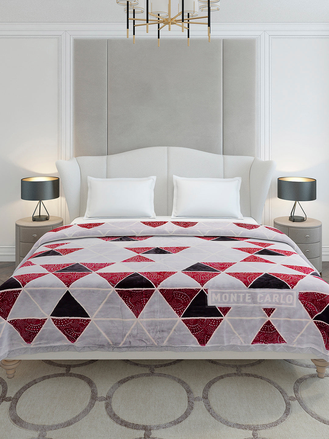 Printed Double Bed 3 Ply, 720 GSM Blanket for Heavy Winter - (Gala Glow)