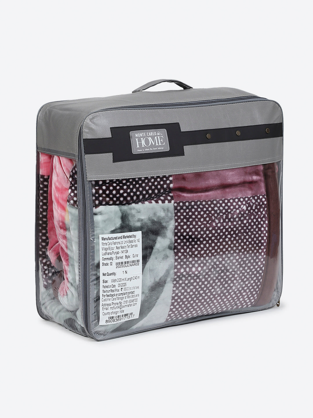 Printed Double Bed 3, 890 GSM Ply Blanket for Heavy Winter - (Gulnar)