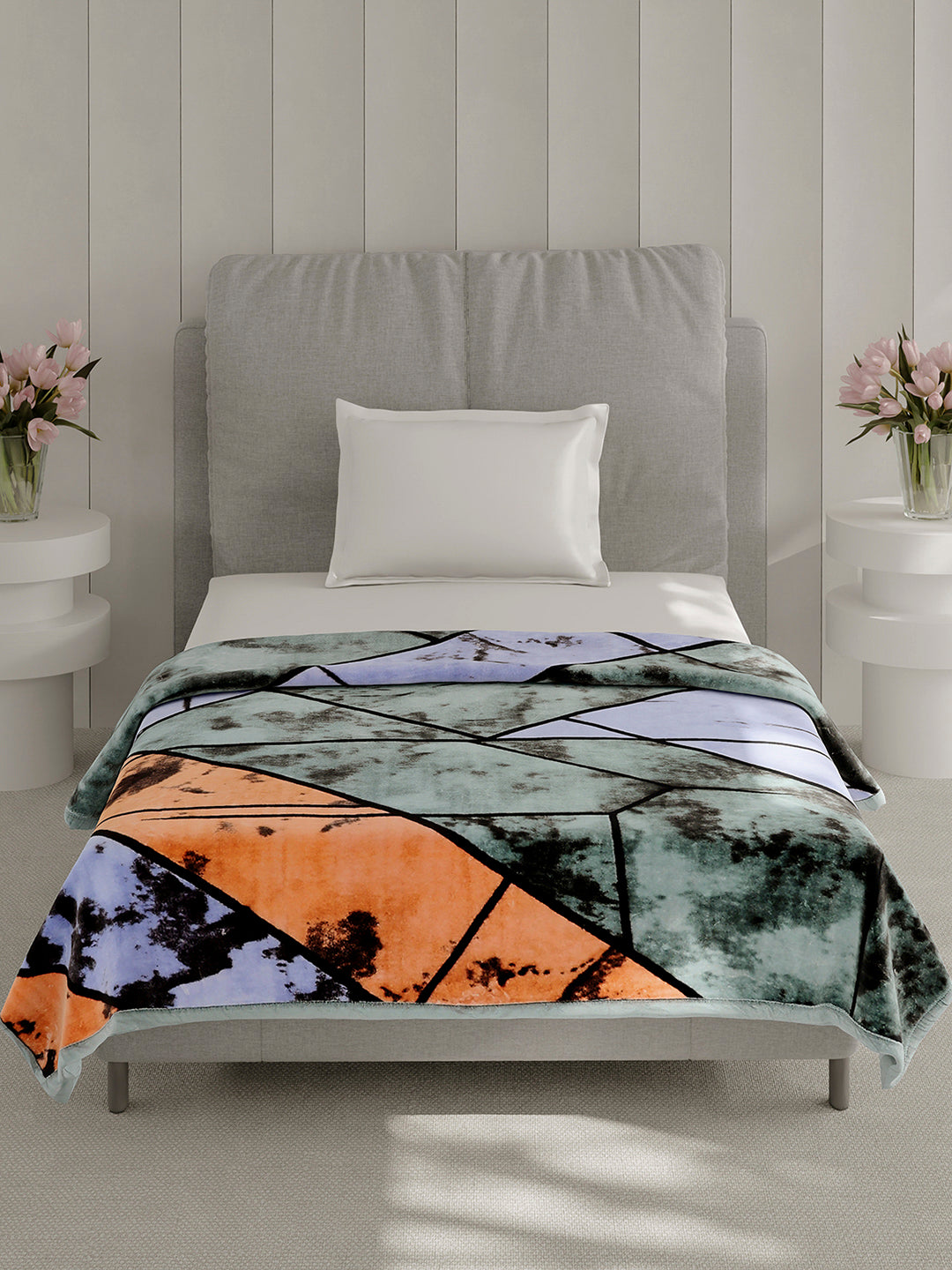 Printed Single Bed 1 Ply, 625 GSM Blanket for Heavy Winter - (Impact Pvc)