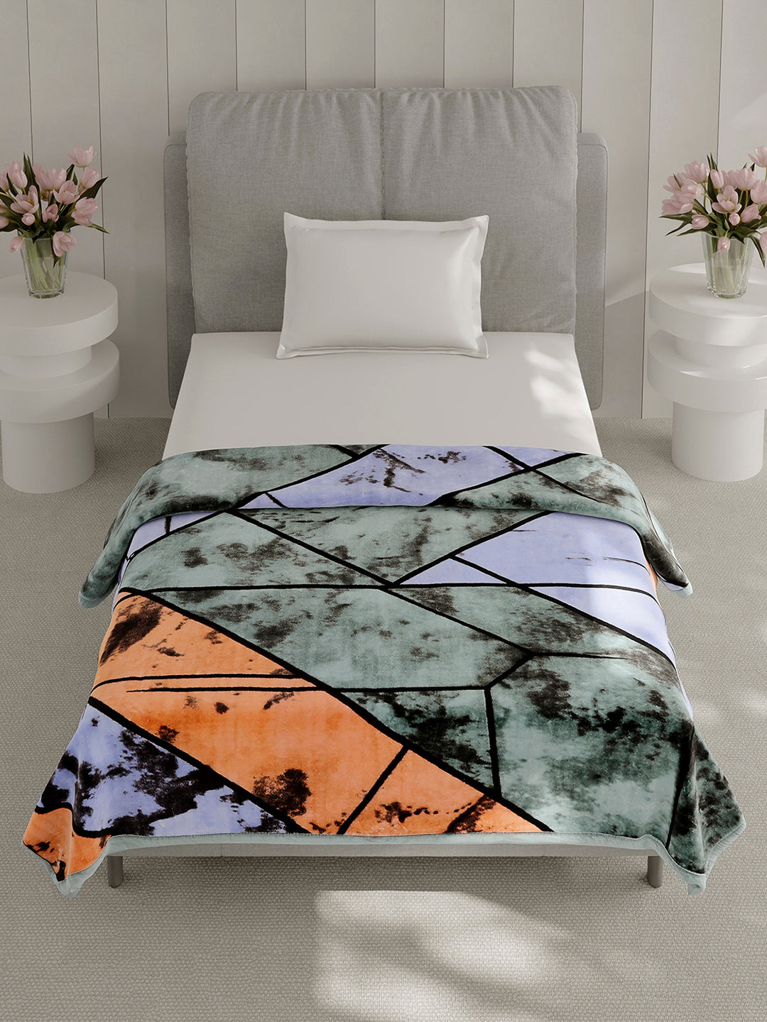 Printed Single Bed 1 Ply, 625 GSM Blanket for Heavy Winter - (Impact Pvc)