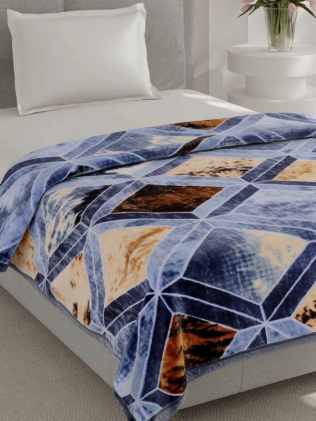 Printed Single Bed 1 Ply, 625 GSM Blanket for Heavy Winter - (Impact Pvc)