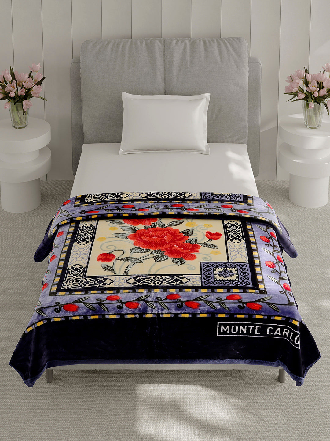 Printed Single Bed 1 Ply, 625 GSM Super Soft Mink Blanket for Mild Winter - (Impact Plus)