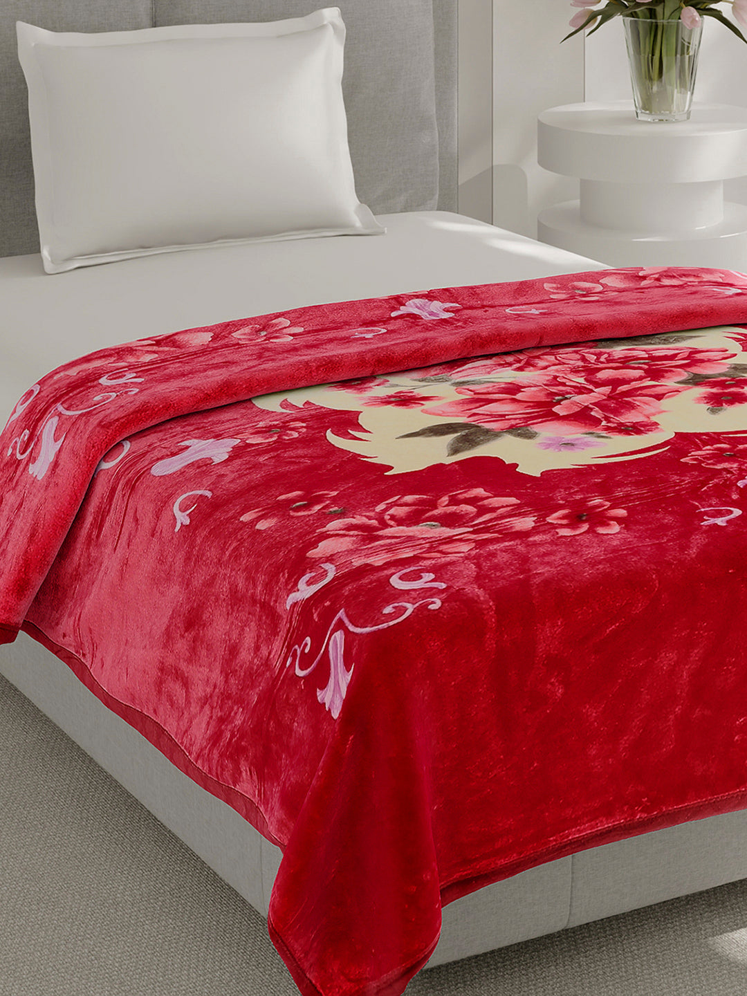 Printed Single Bed 1 Ply, 625 GSM Super Soft Mink Blanket for Mild Winter - (Impact Plus)