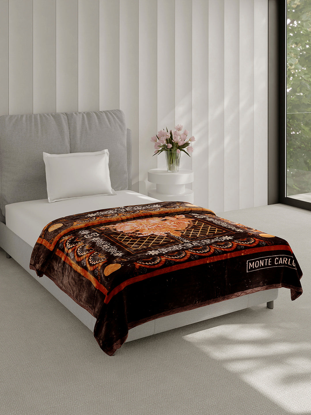 Printed Single Bed 1 Ply, 625 GSM Super Soft Mink Blanket for Mild Winter - (Impact Plus)
