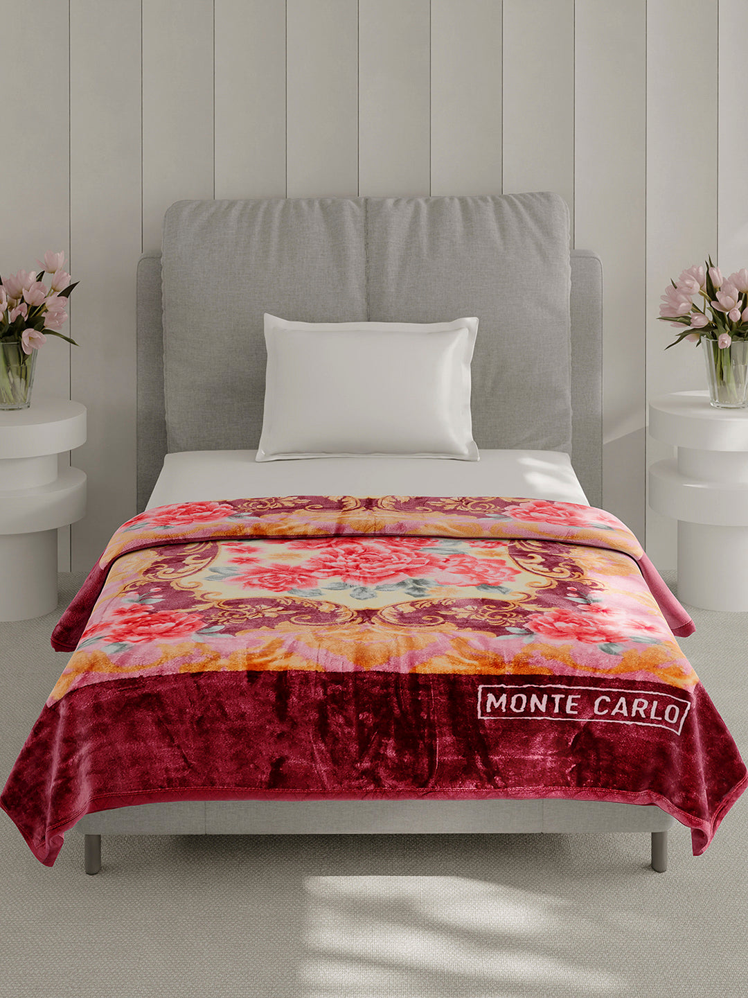 Printed Single Bed 1 Ply, 625 GSM Super Soft Mink Blanket for Mild Winter - (Impact Plus)