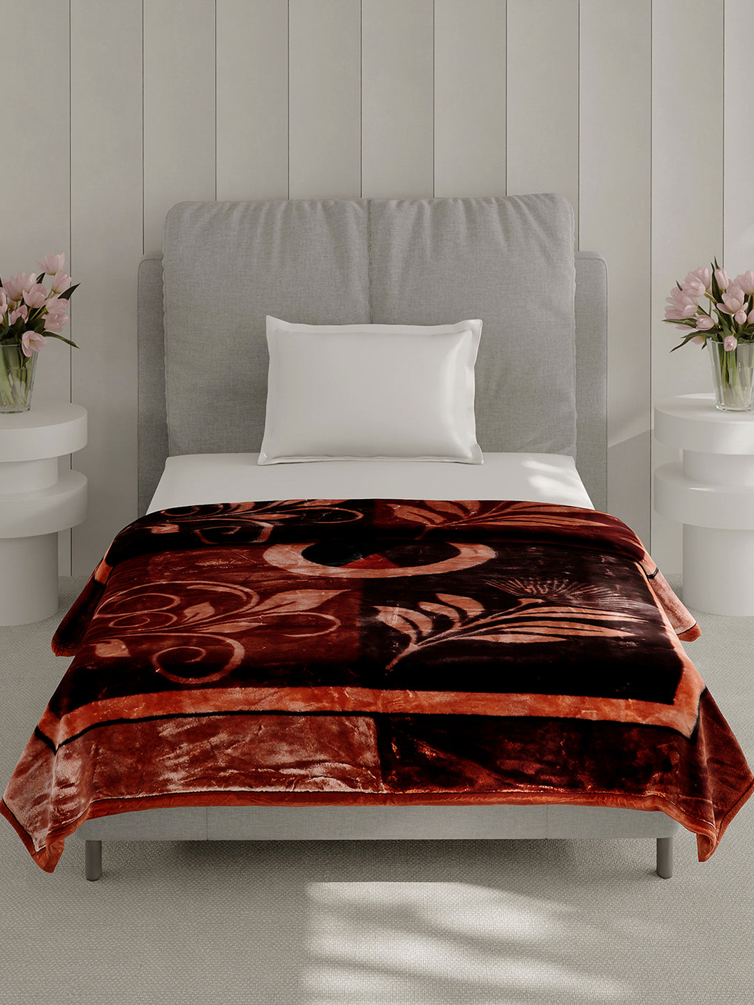 Printed Single Bed 2 Ply, 895 GSM Blanket for Heavy Winter - (Lavish Pvc)