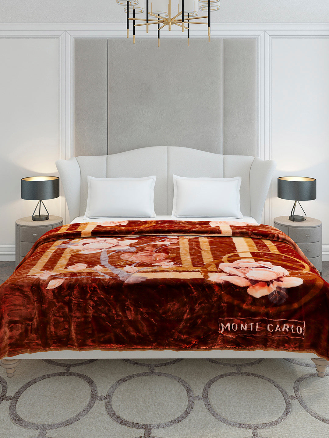 Printed Double Bed 2 Ply, 852 GSM Blanket for Heavy Winter - (Marshal)