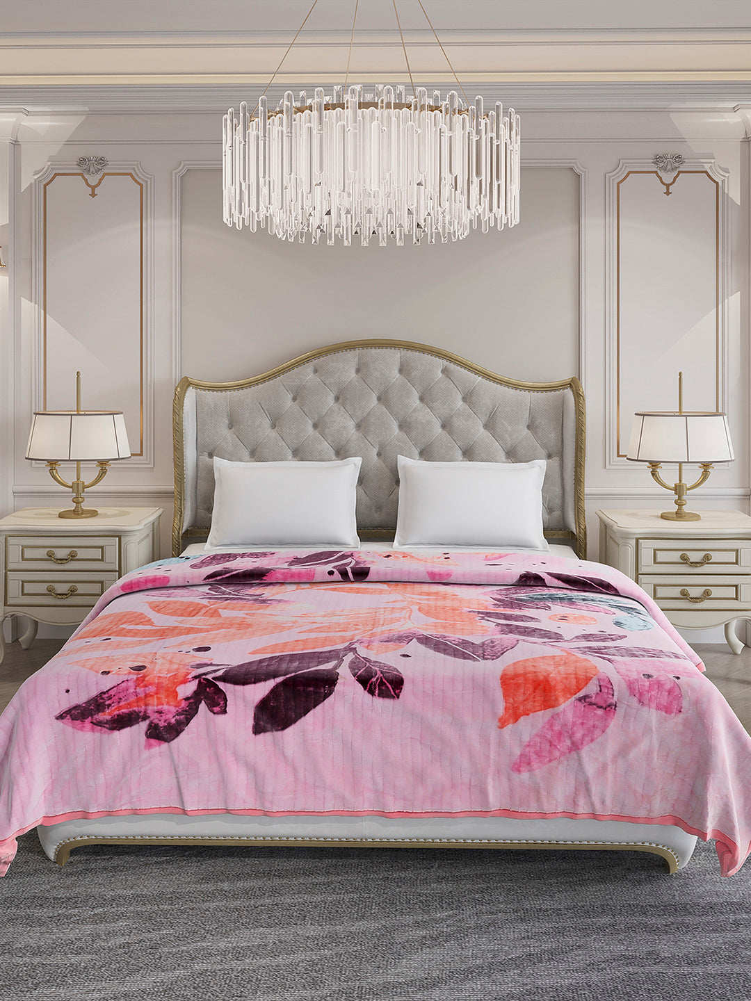 Printed Double Bed 3 Ply, 928 GSM Blanket for Winter - (Marvin PVC)