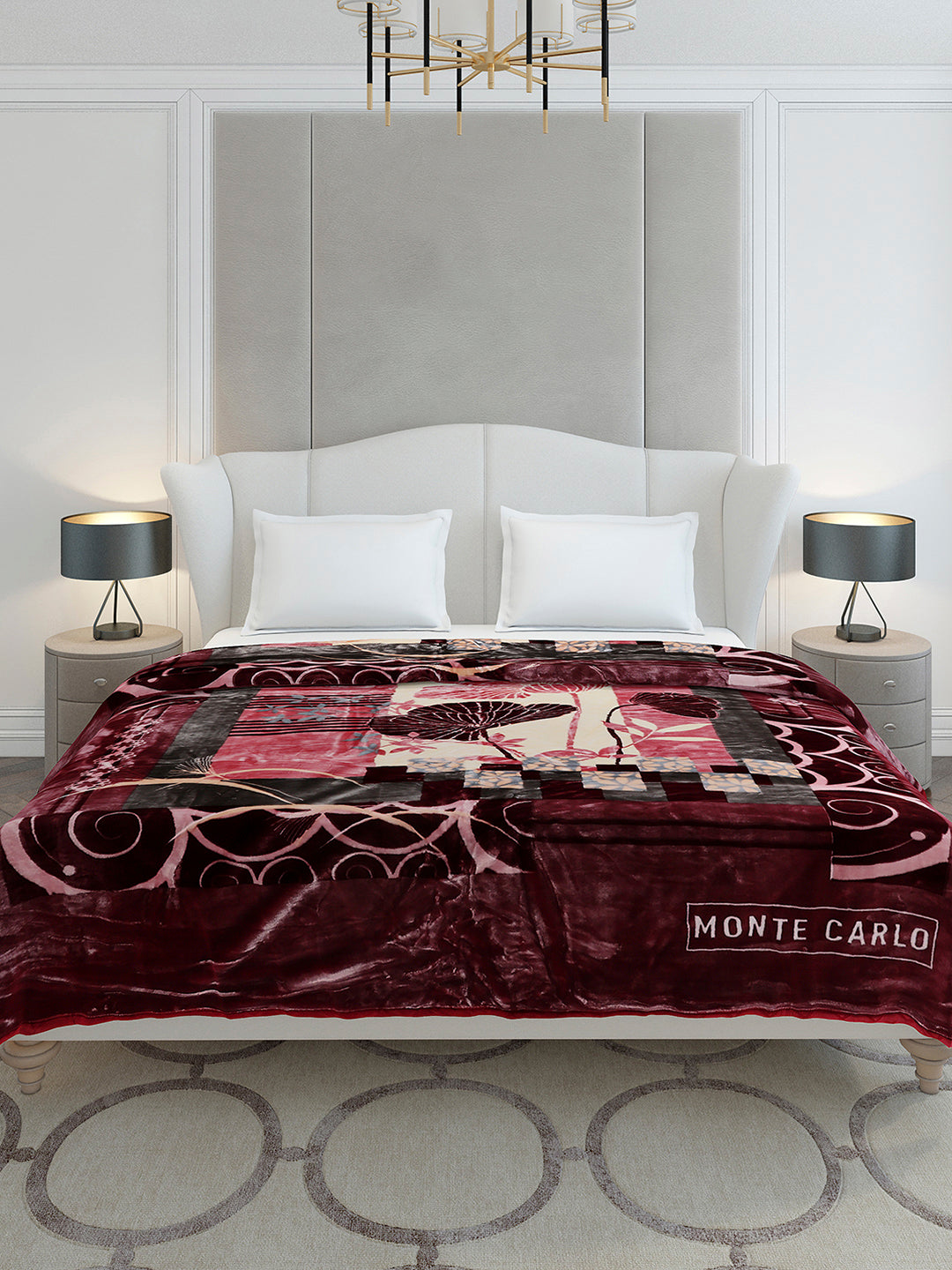 Printed Double Bed 2 Ply, 1136 GSM Blanket for Heavy Winter - (Monarch)