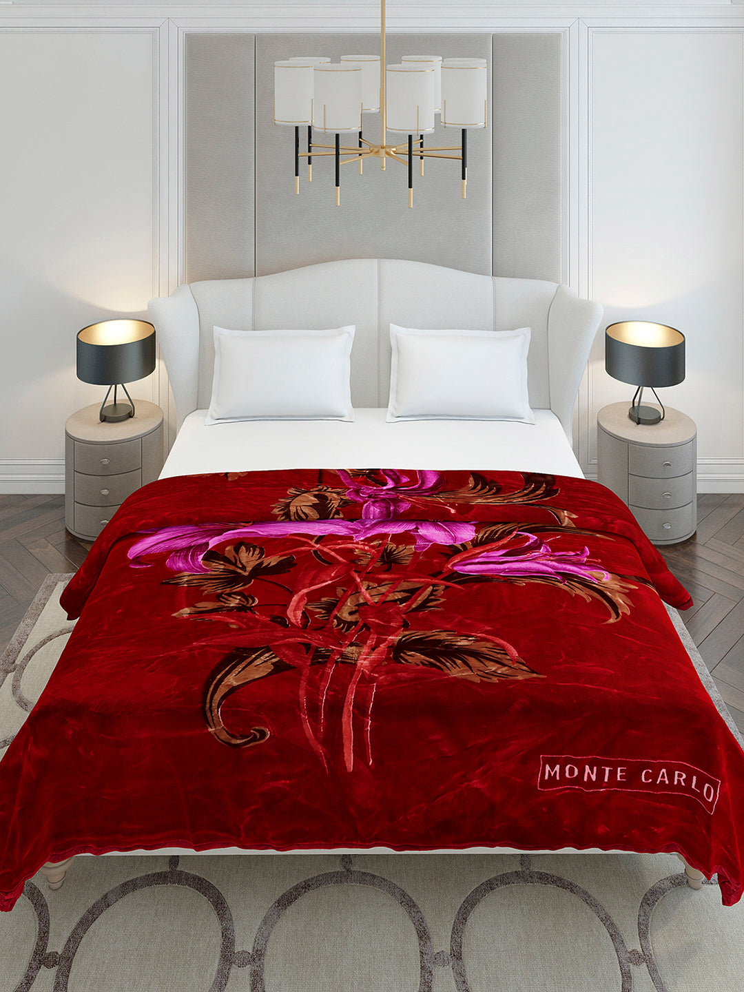 Printed Double Bed 2 Ply, 1136 GSM Blanket for Heavy Winter - (Monarch)