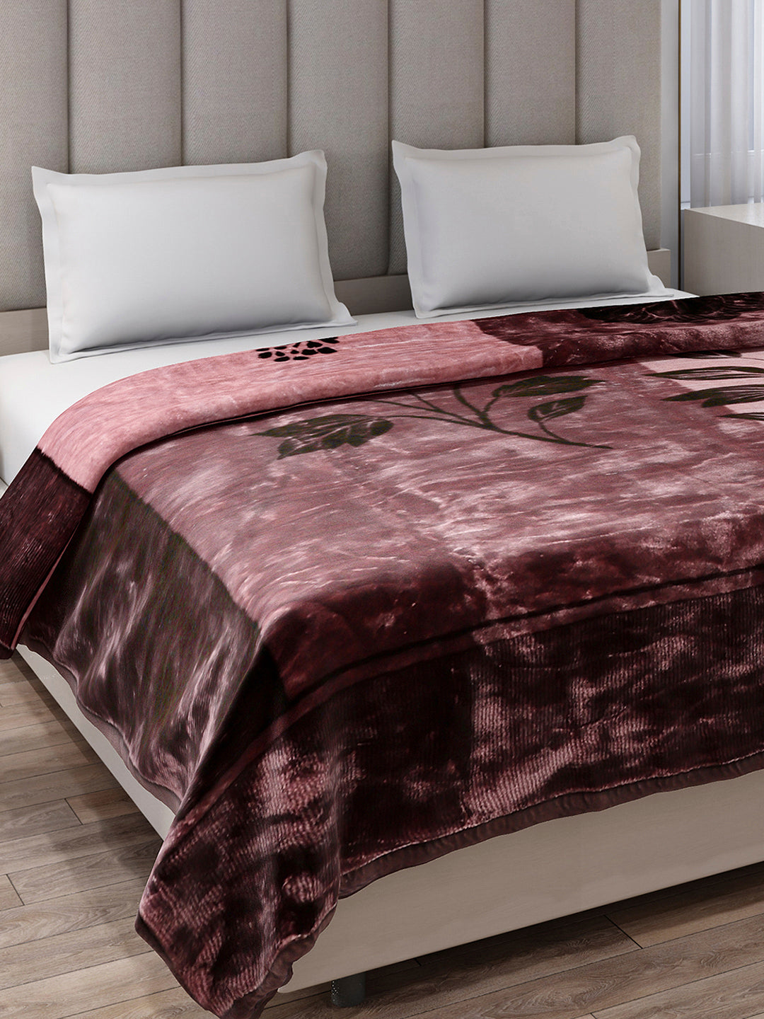 Printed Double Bed 2 Ply, 871 GSM Blanket for Heavy Winter - (Moon Valley Box)