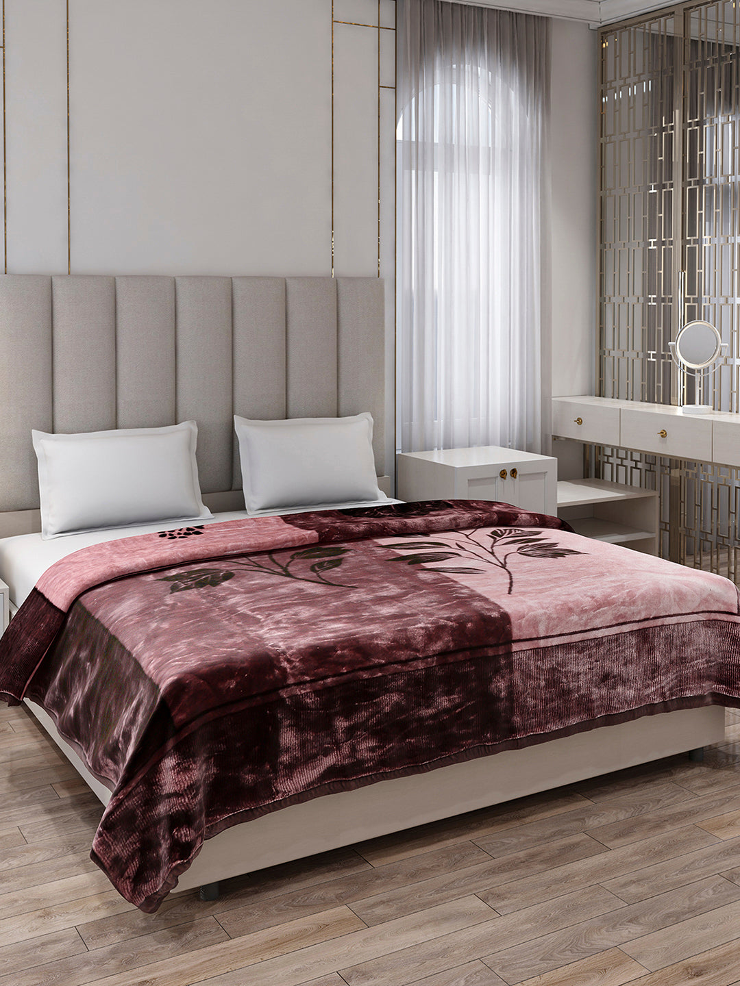 Printed Double Bed 2 Ply, 871 GSM Blanket for Heavy Winter - (Moon Valley Box)