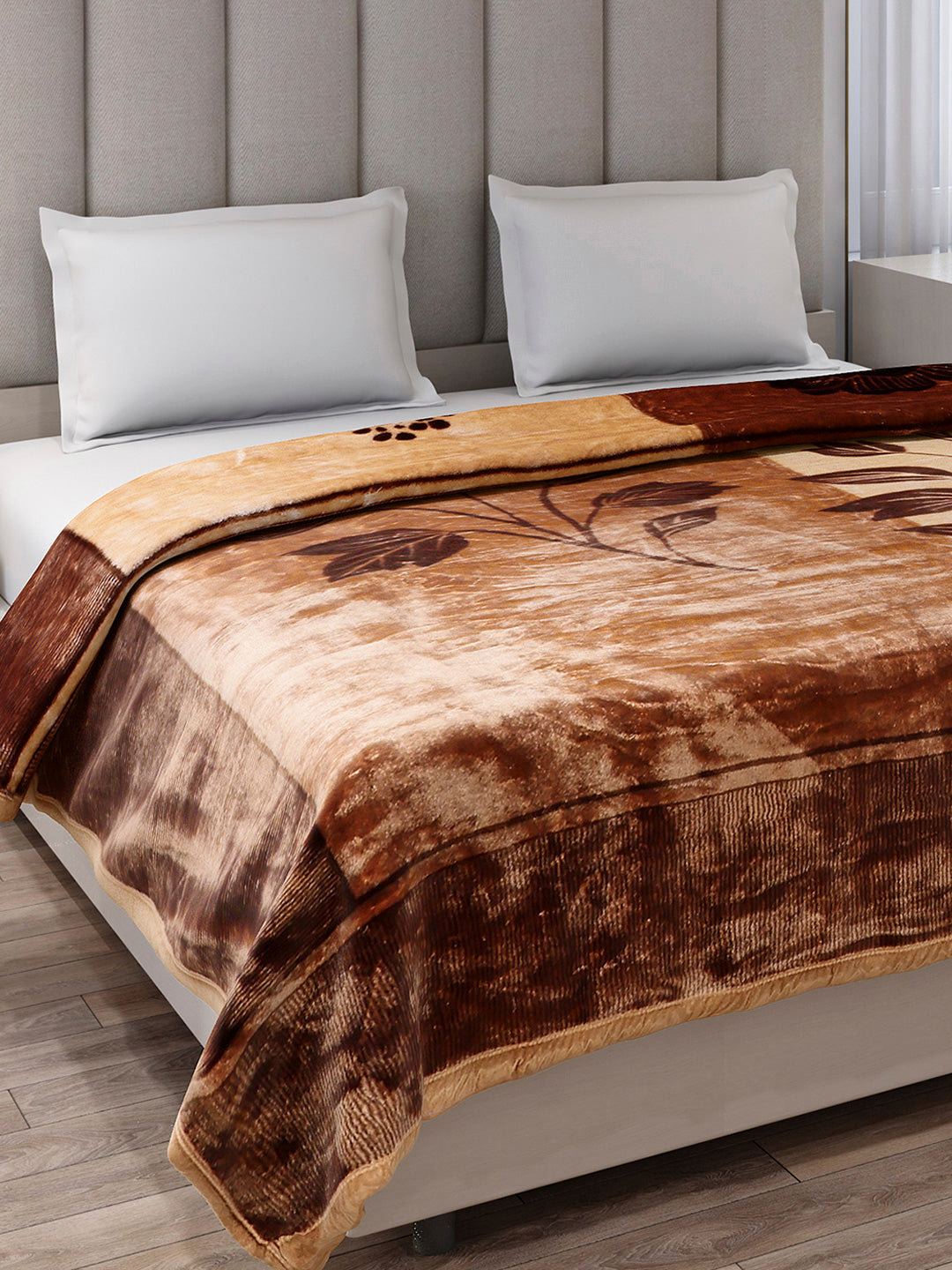 Printed Double Bed 2 Ply, 871 GSM Blanket for Heavy Winter - (Moon Valley Box)
