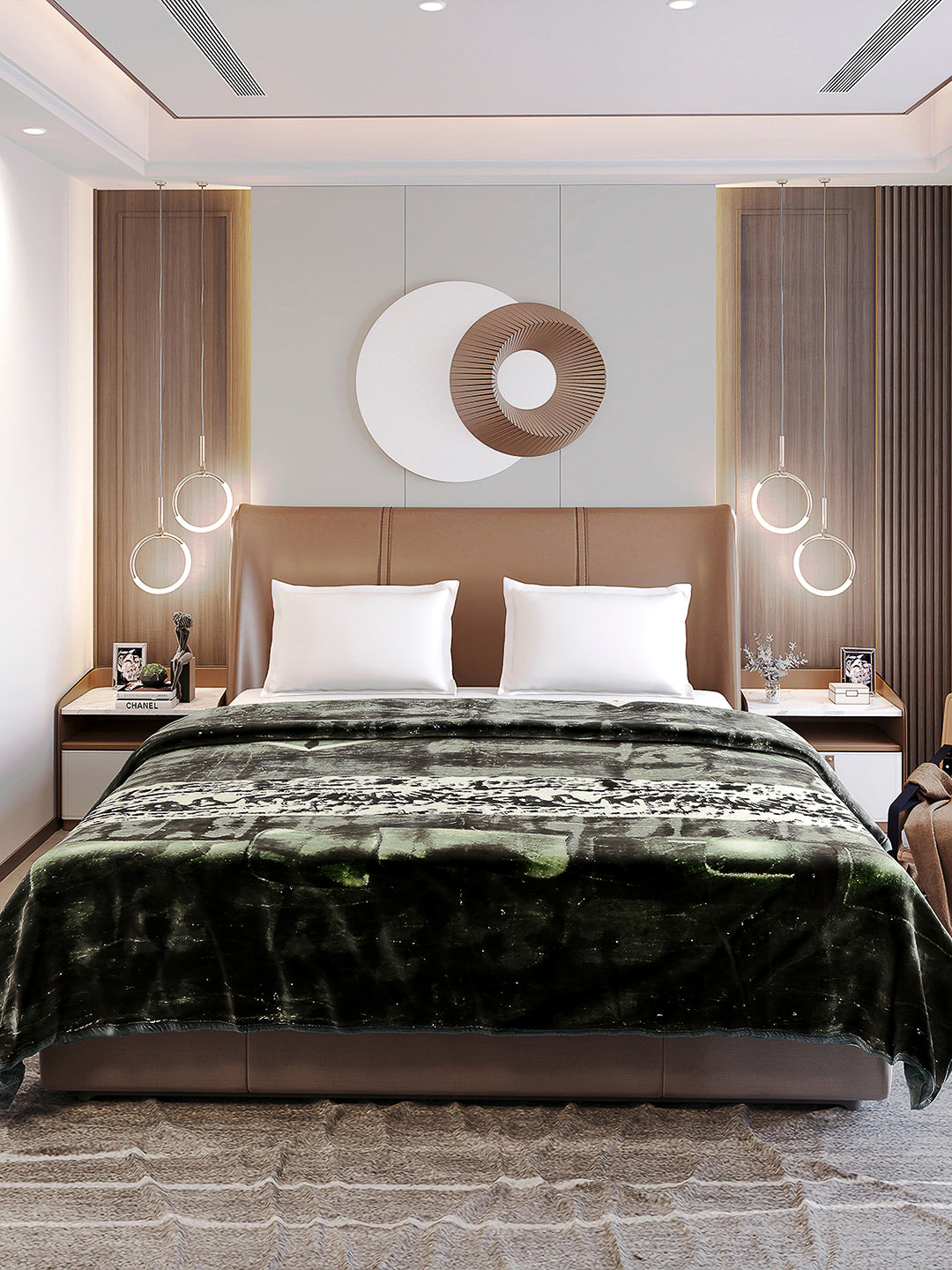 Printed Double Bed Reversible Blanket 2 Ply, 872 GSM, 4.6 kg (Moonvalley)