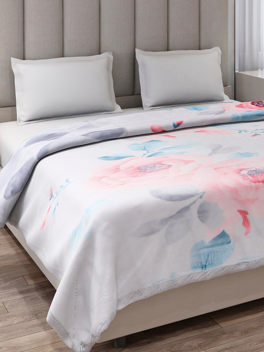 Printed Double Bed 2 Ply, 871 GSM Blanket for Heavy Winter - (Moon Valley Plus)