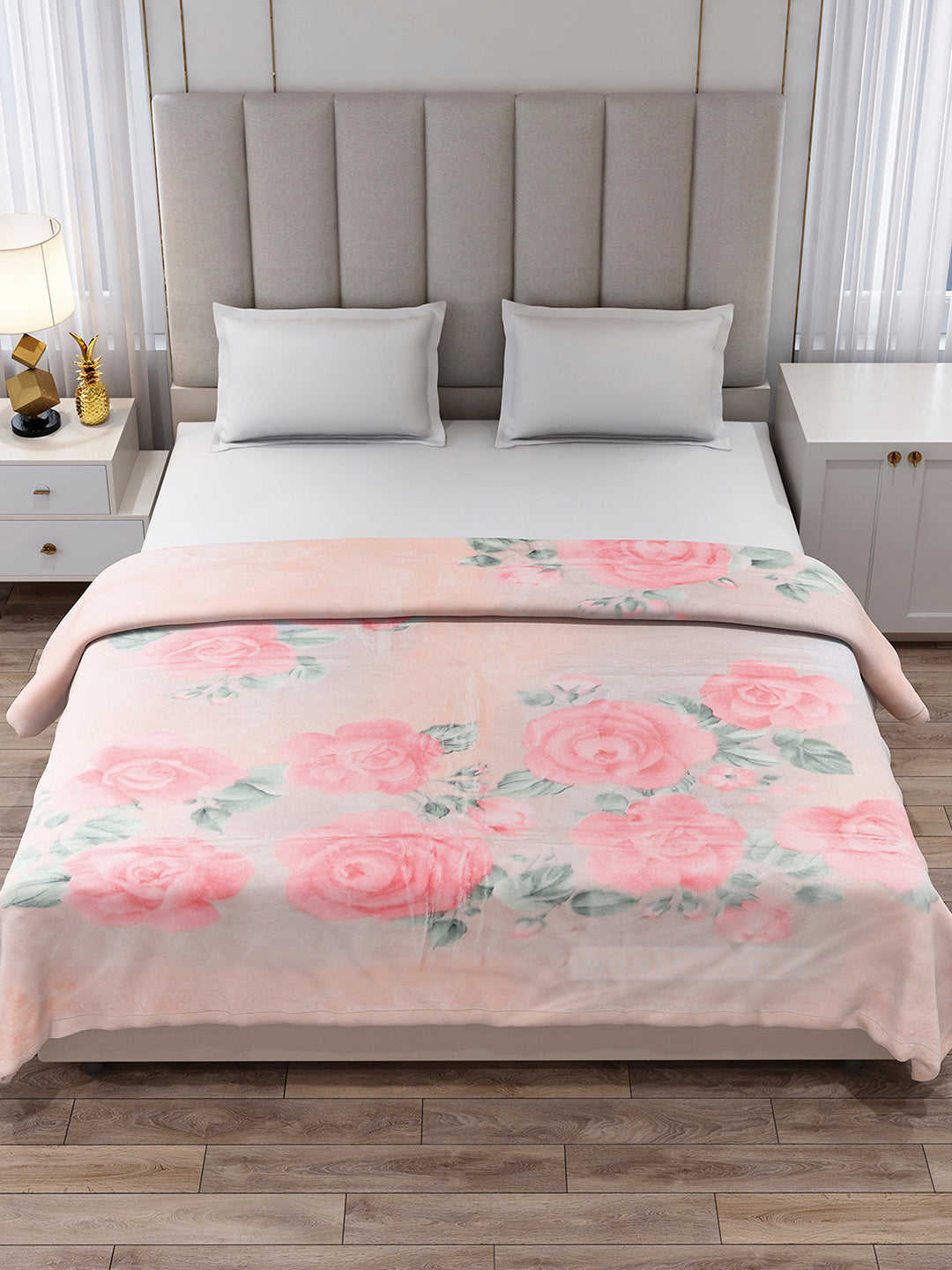 Printed Double Bed 2 Ply, 871 GSM Blanket for Heavy Winter - (Moon Valley Plus)